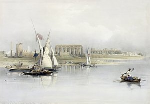Yleisnäkymä Luxorin raunioista Niililtä, Egyptistä ja Nubiasta, Vol.1